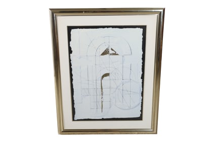 Brass Framed Abstract Art
