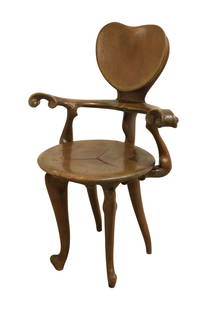 Antoni Gaudi - Calvet Armchair: An Antoni Gaudi Calvet armchair Dimensions:37x25x17