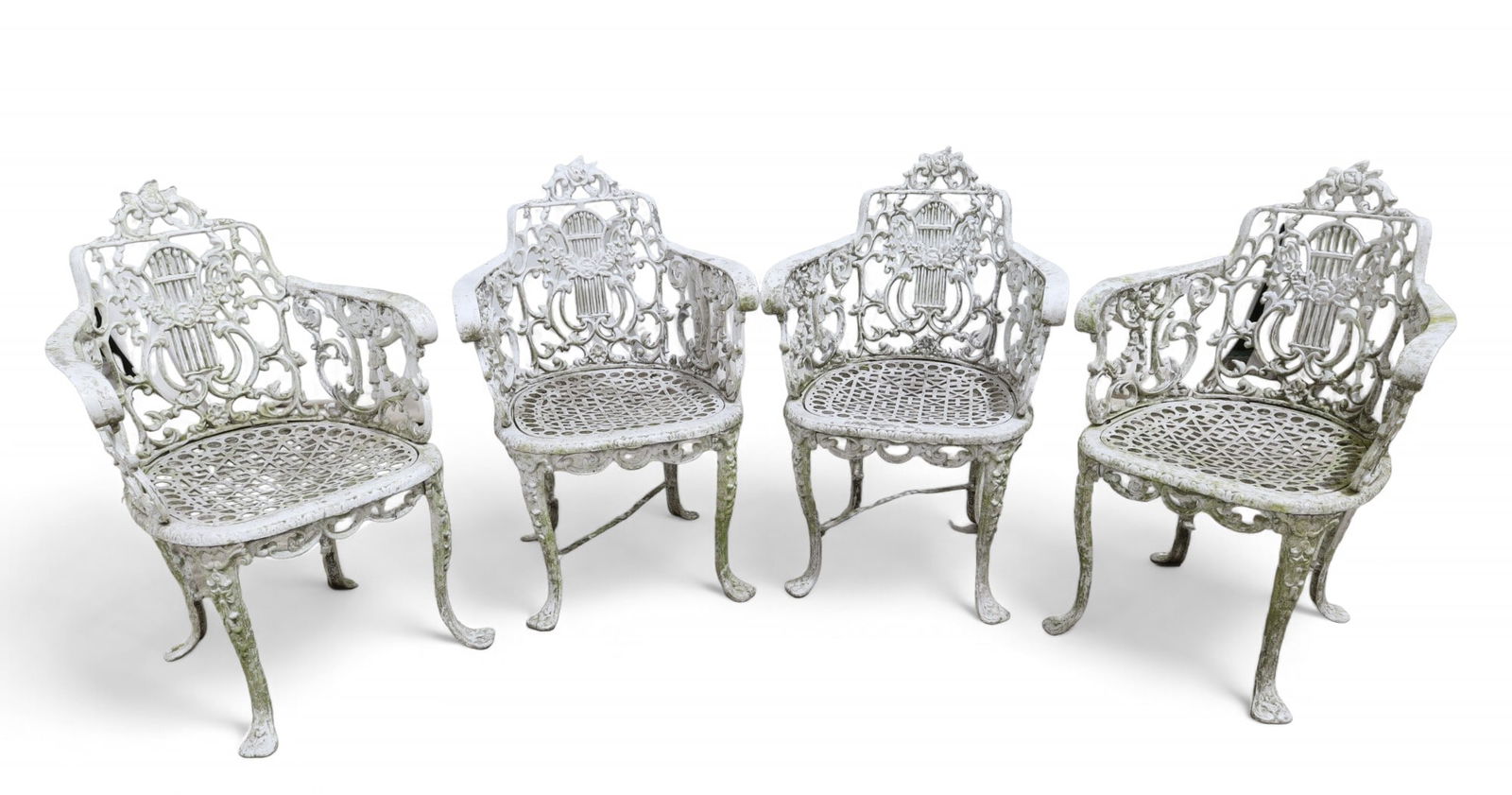 Victorian Cast Lyre Back Garden Chairs - 4 (1 of 8)