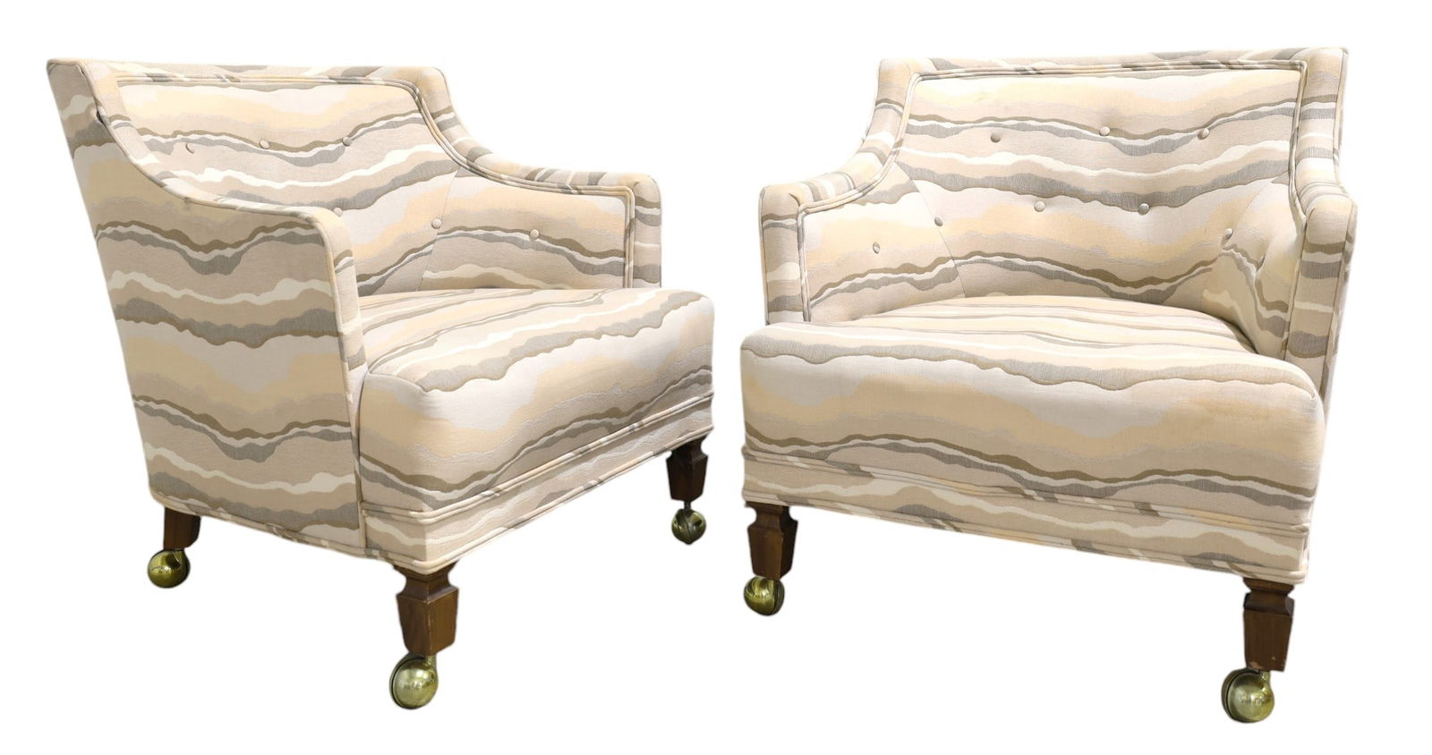 Ward Bennet Style Lounge Chairs - Pair (1 of 8)