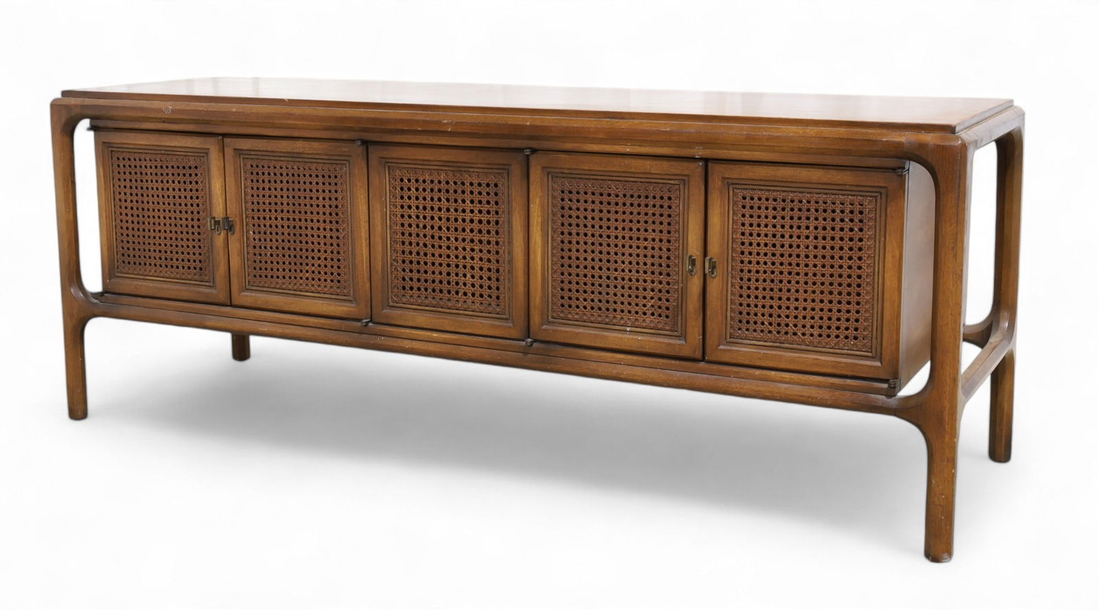 Cane Front Low Credenza