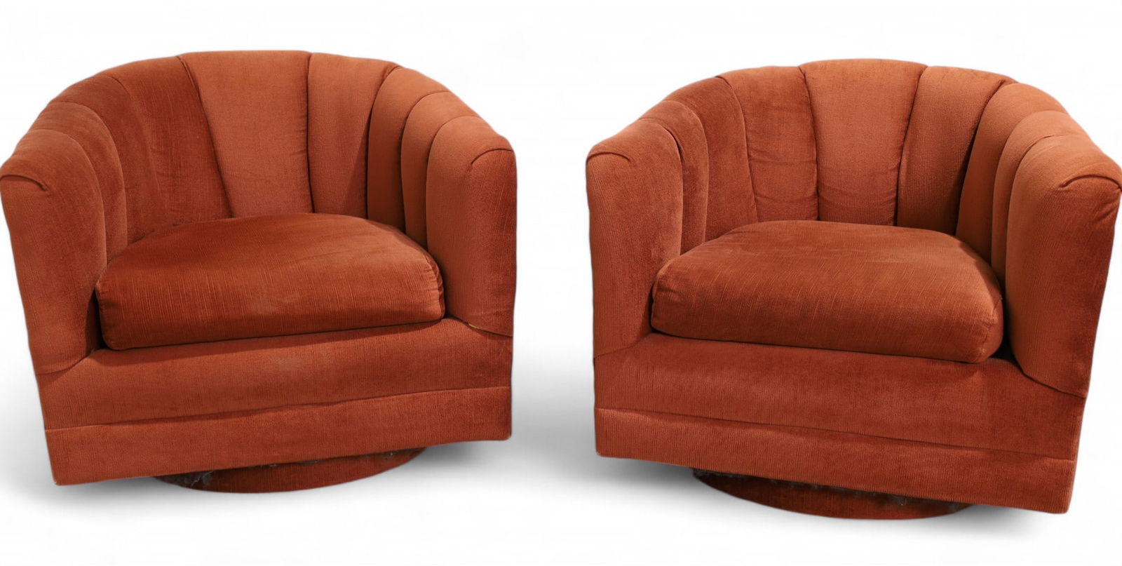 Plinth Base Swivel Chairs - Pair (1 of 9)