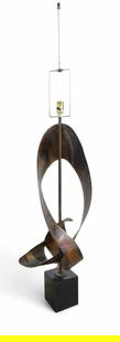 Harry Balmer Laurel Brutalist Lamp: A Harry Balmer for Laurel brutalist lamp with original shade Dimensions:56x5
