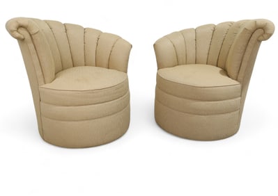 Nautilus Style Swivel Chairs - Pair