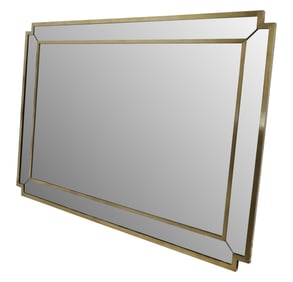 Mid Century Brass Mirror
