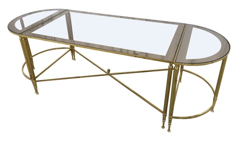 3 Part Brass Coffee Table