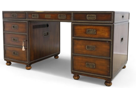 Theo Alexander Campaign Style Executive  Desk