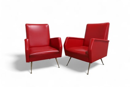 Gio Ponti (Attr.) Italian Lounge Chairs - Pair