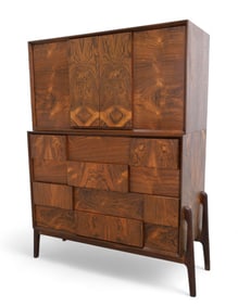 Jorgen Clausen Rosewood 2 Part High Chest