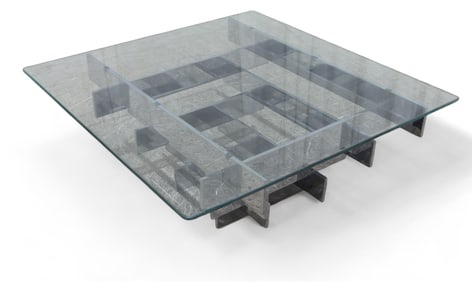 Paul Mayan Stacked Chrome Coffee Table