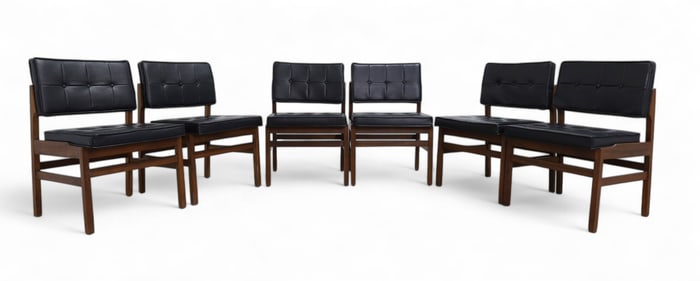 Jack Cartwright Walnut Dining Chairs - 6