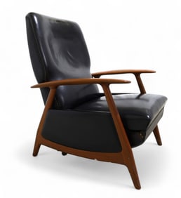 Norwegian Mid Century Reclining Lounge Chair