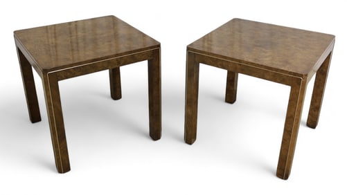 Burl Side Tables - Pair