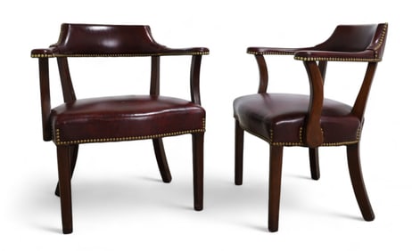 Hancock & Moore Barrel Chairs - Pair