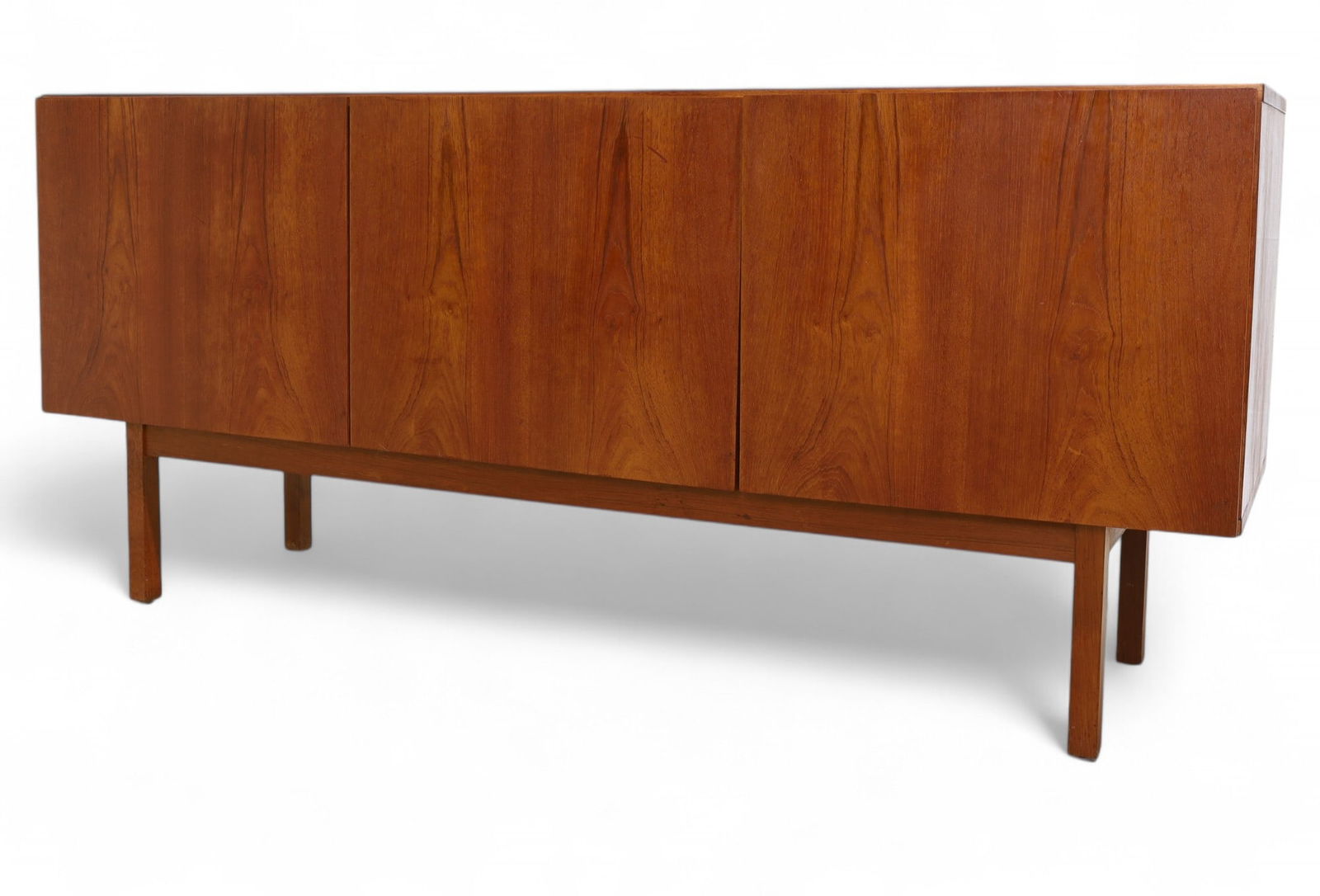 Danish Teak 3 Door Credenza: A Danish teak credenza with 3 doors Dimensions:31x71x18
