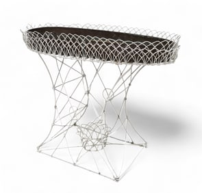 Victorian Wire Planter with Copper Insert