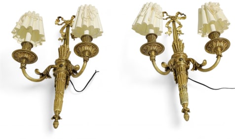 French Bronze Sconces - Pair