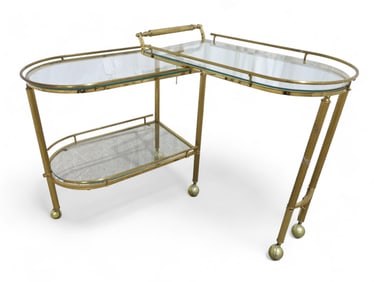 Brass Demi Lume Tea Cart