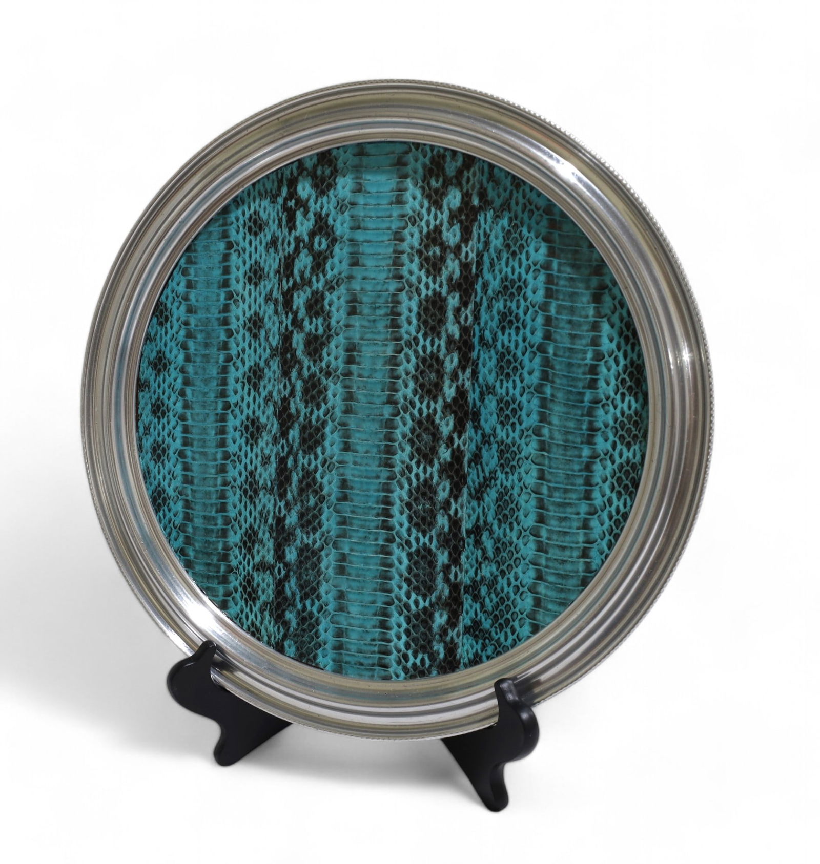 Round Tray with Snakeskin Inlay (1 of 6)