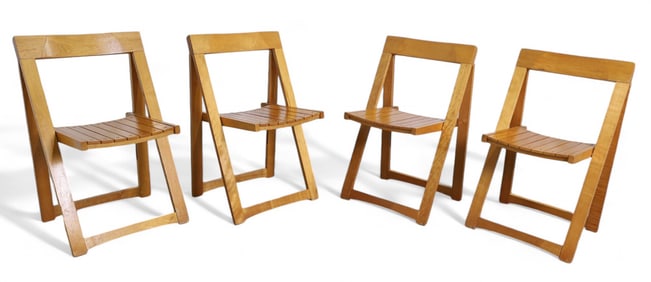 Slat Seat Folding Chairs - 4