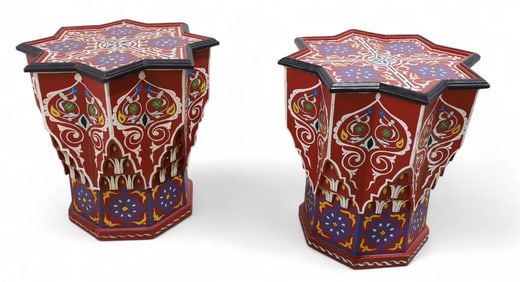 Moroccan Style Tables - Pair