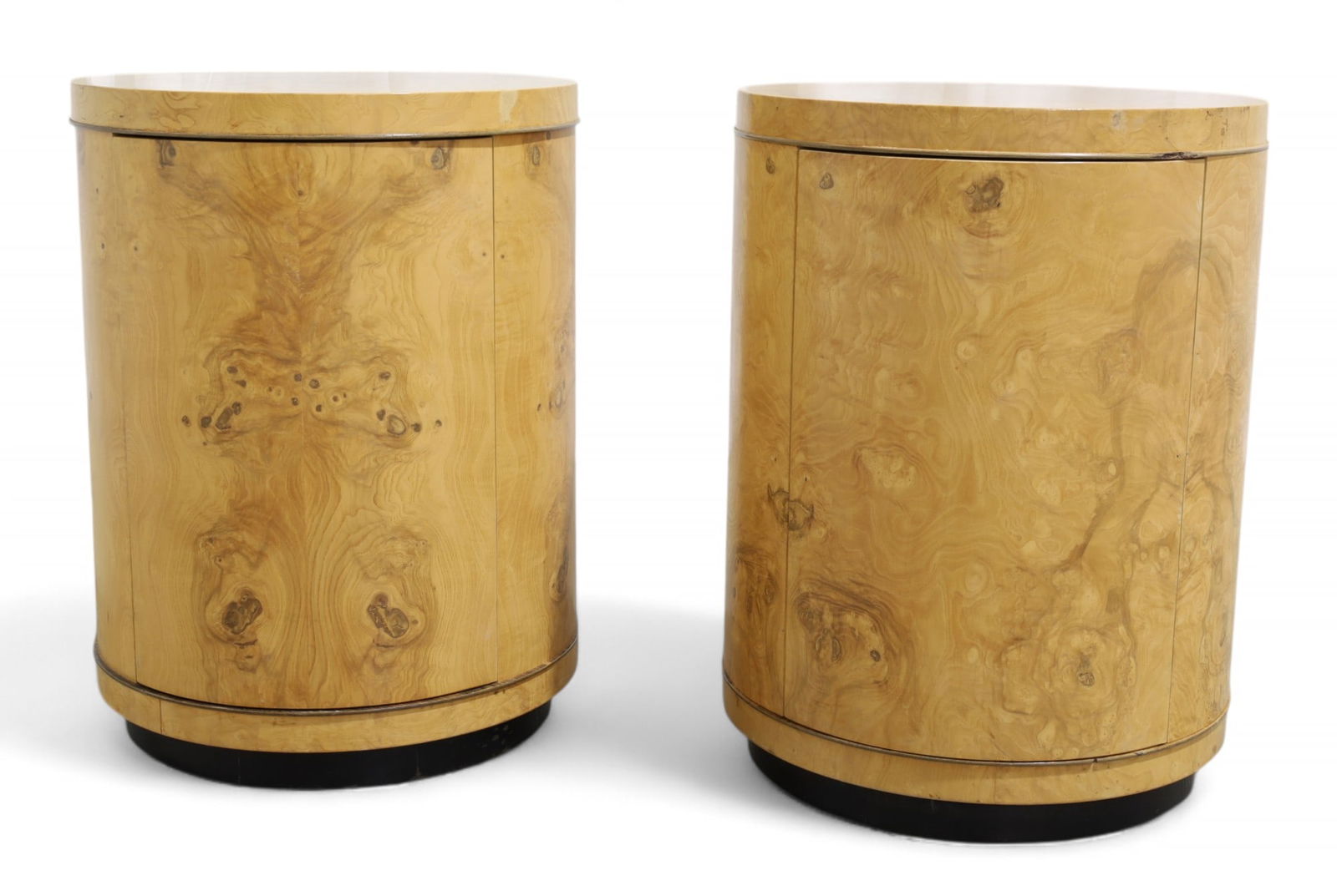 Henredon Scene II Burl Drum End Stands - Pair (1 of 10)