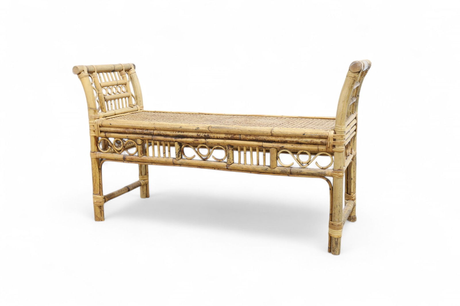 Brighton (Attr.) Bamboo and Cane Bench (1 of 13)