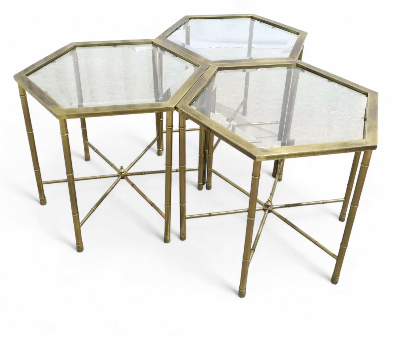 Mastercraft Faux Bamboo Hexagonal Tables - 3 (1 of 8)