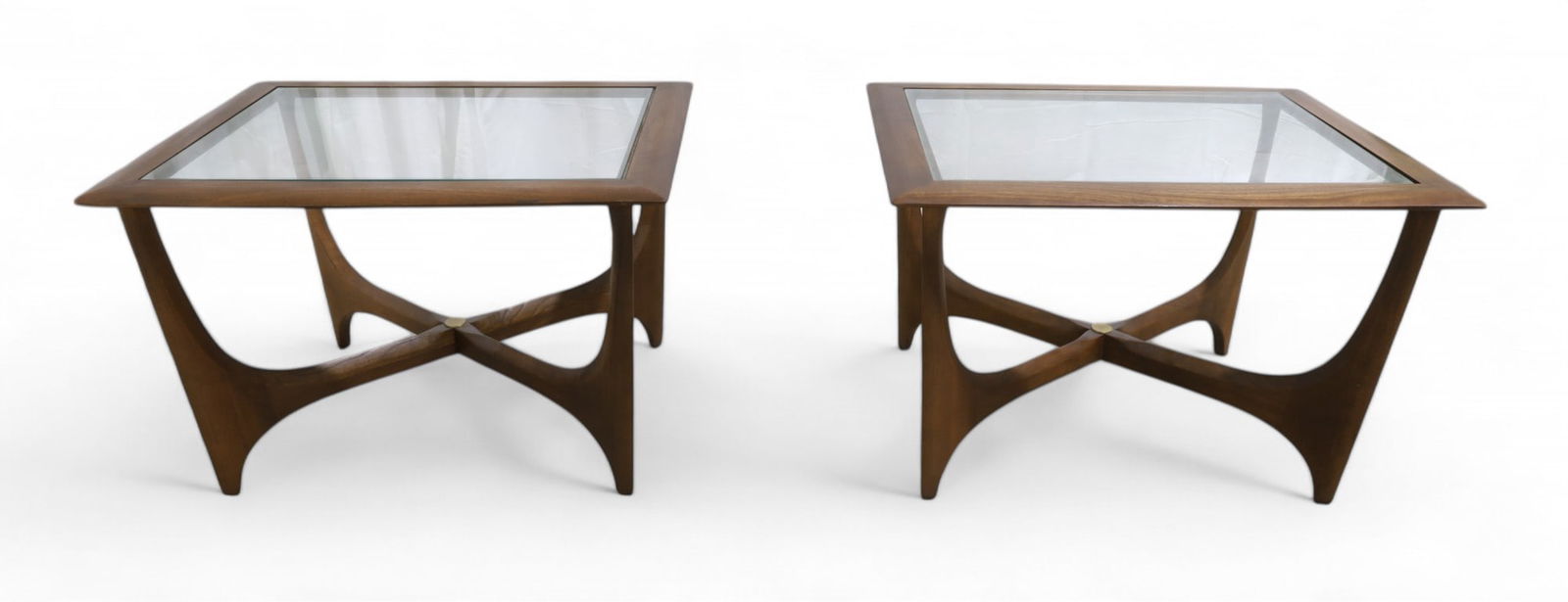 Lane Sculpted Side Tables - Pair (1 of 7)
