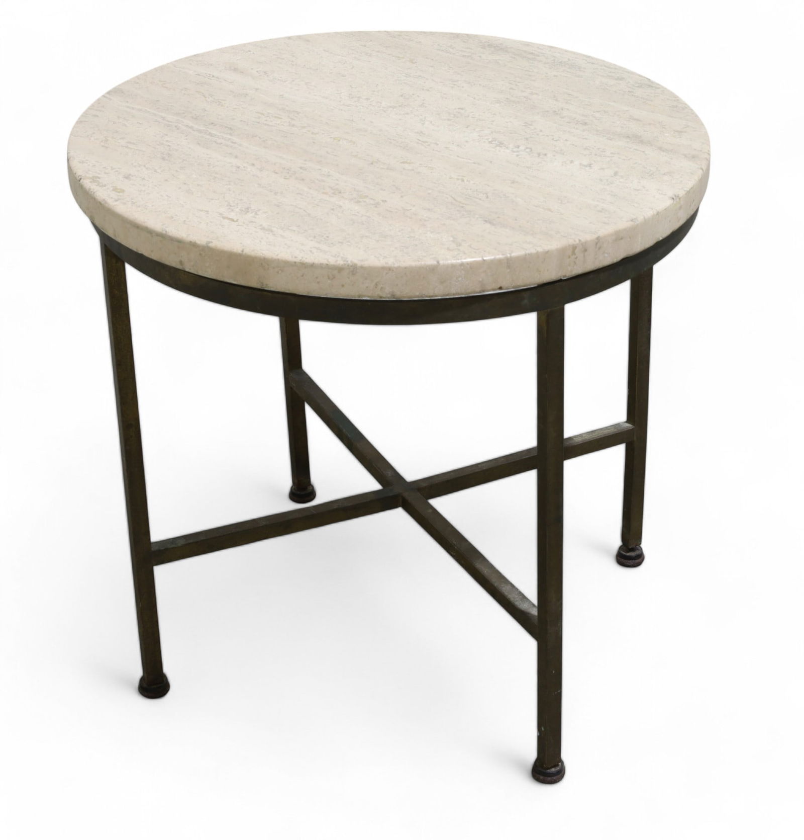 Paul Mccobb Travertine Top Side Table (1 of 8)