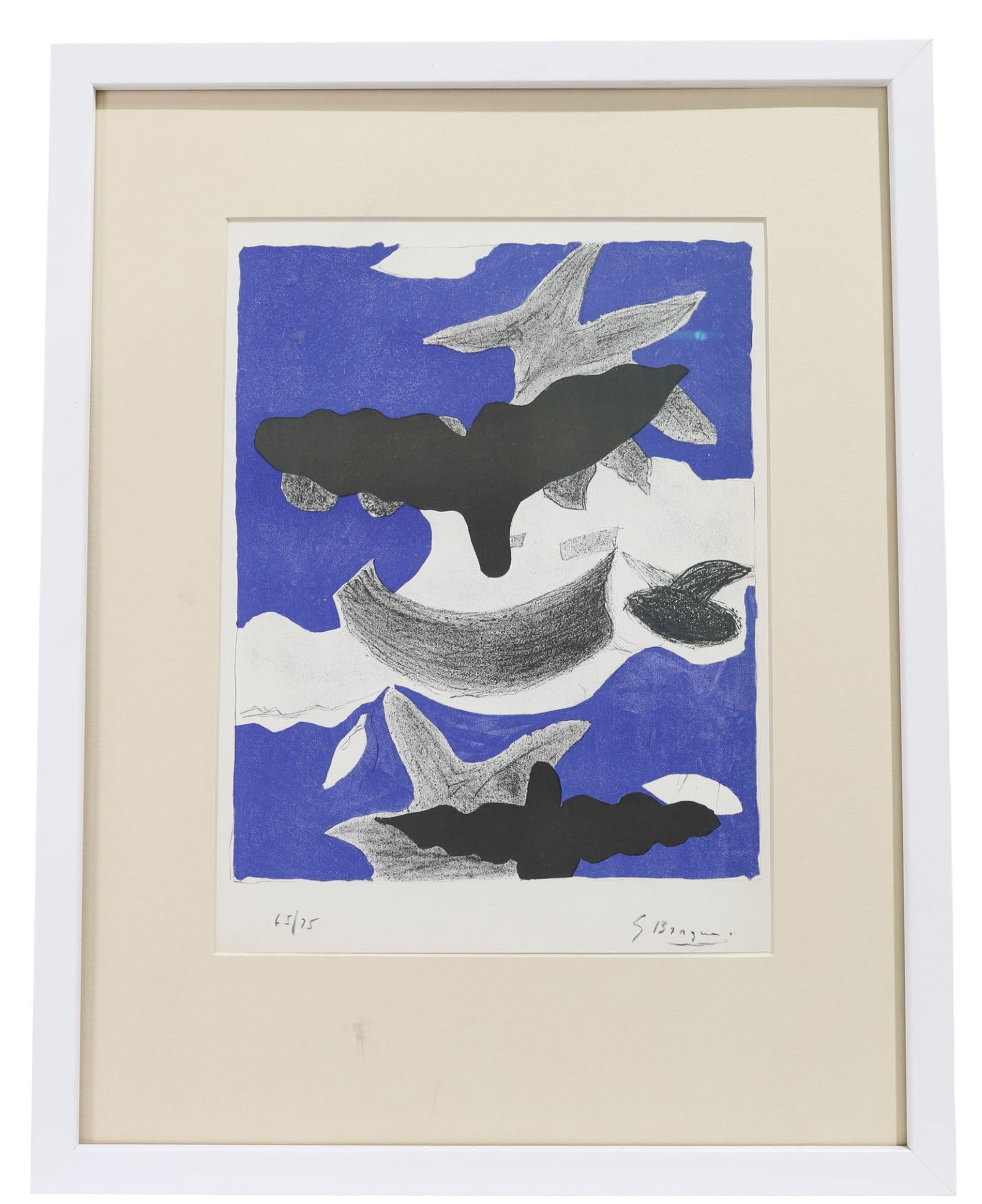 Signed Georges Braque - Doves in Flight (1 of 6)