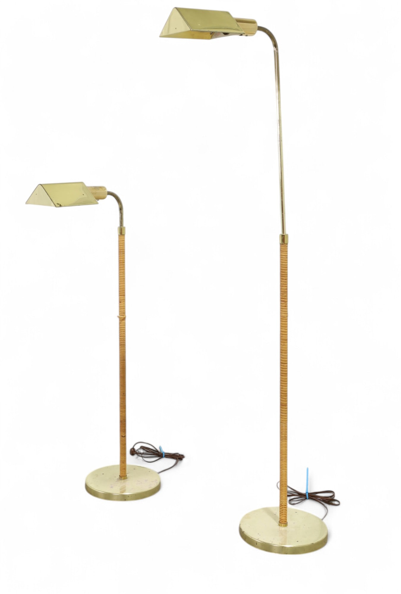 Wicker Wrapped Floor Lamps - Pair (1 of 6)