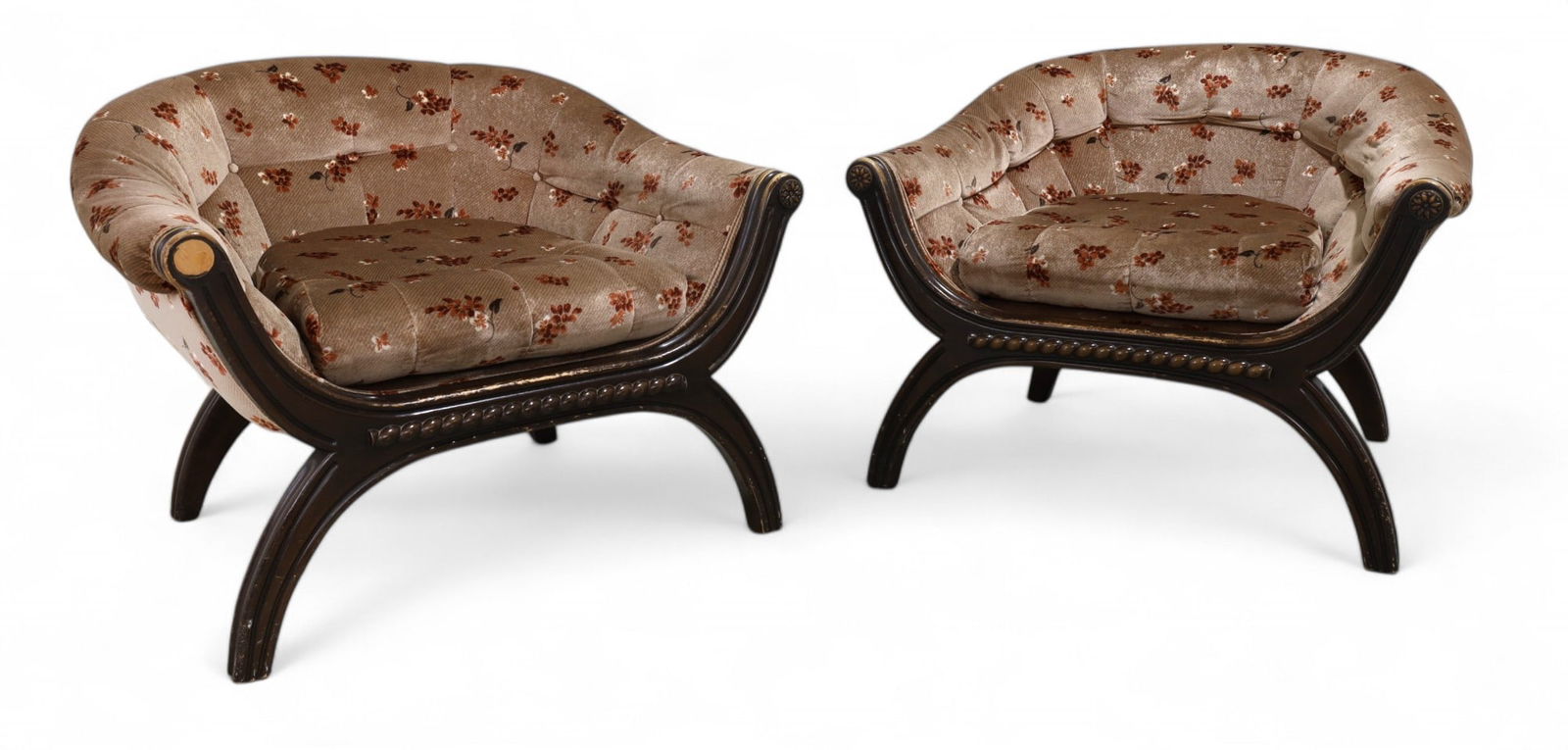 Hollywood Regency Lounge Chairs - Pair (1 of 11)