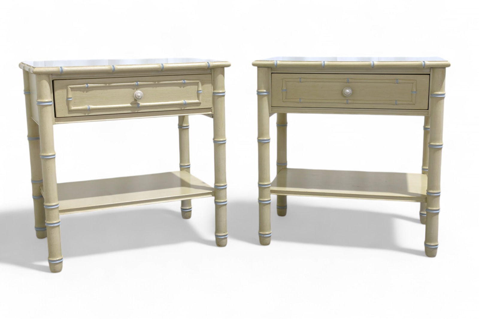 Faux Bamboo End Tables - Pair (1 of 9)