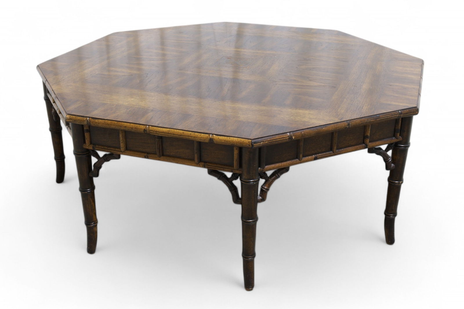 Octagonal  Faux Bamboo Coffee Table (1 of 8)
