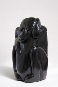 Peter Mandala - Black Iron Serpentine Sculpture