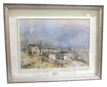 Signed  O. Benevelli - "Houses"