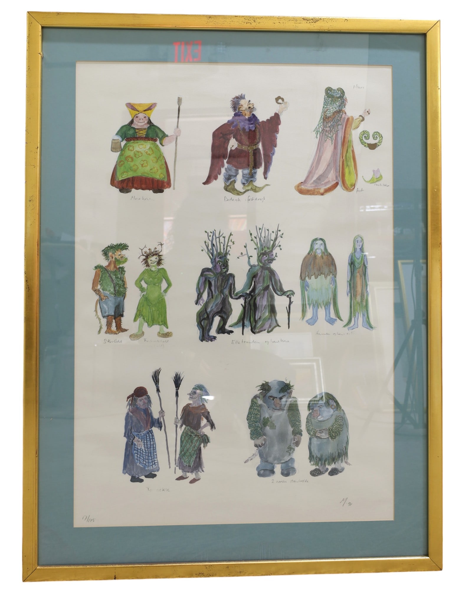 "Costume Draft for the Ballet" -  Lithograph (1 of 9)