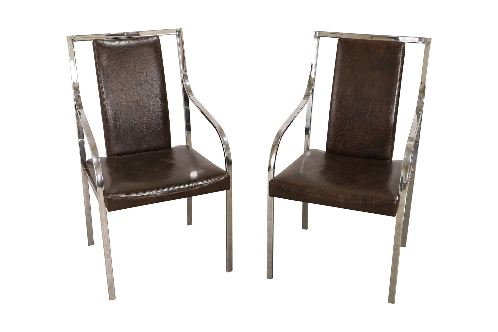 Chrome Arm Chairs - Pair (1 of 9)