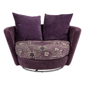 Fama- Suede and Chrome Chair