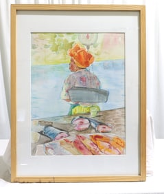 Signed Allison Singer Watercolor