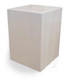 Faux Marble Cube Side Table