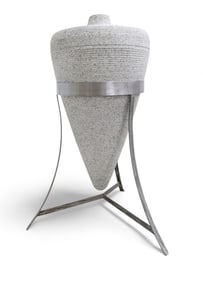 Corrugated Cardboard Vase in Stand