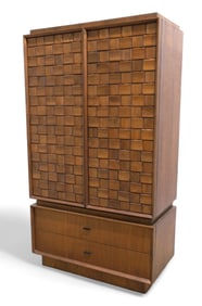 Mid Century Brutalist Tall Chest