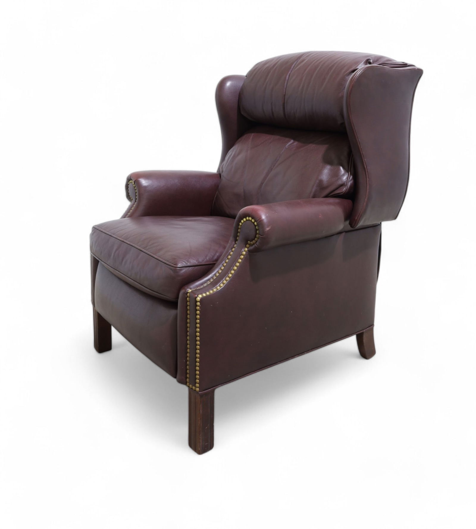 Hancock & Moore Leather Recliner: A Hancock and Moore leather recliner Dimensions:42x33x36 Seat Height:20