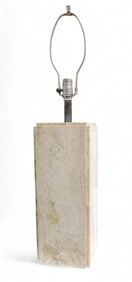 Mid Century Modern Travertine Lamp
