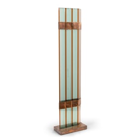 Glass & Copper Column Sculpture