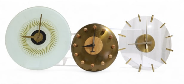 Mid Century Modern Wall Clocks Lot - 3