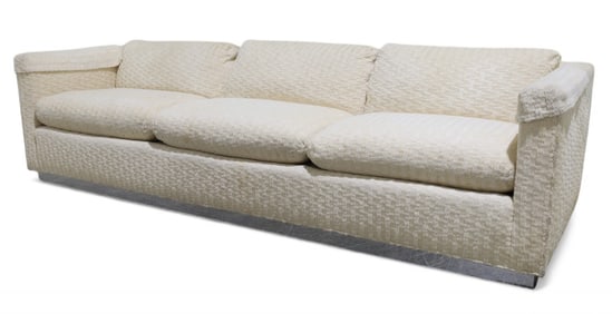 Mid Century Sofa on Chrome Base