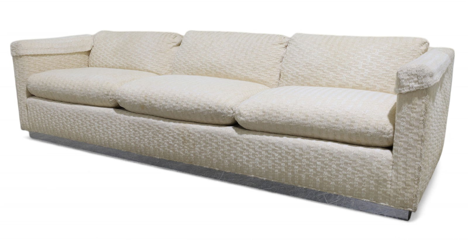 Mid Century Sofa on Chrome Base (1 of 6)